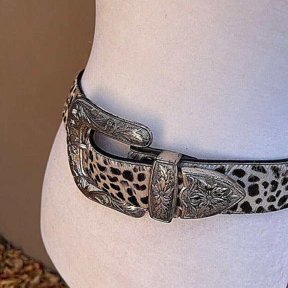 Leopard Print Belt with Silver Buckle main image 11